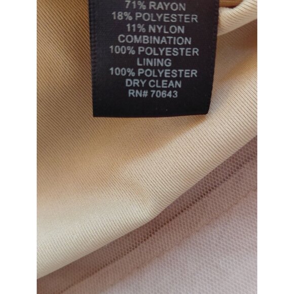 Jessica Howard Tiered Champagne Cocktail Dress Size 12 Rayon,polyester,Nylon - Picture 4 of 7